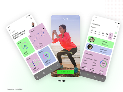 fitness app ui app app design app ui color ui fit app fitness app graphic design gym app im fit mockups screens sunday design trendy ui uiux workout app