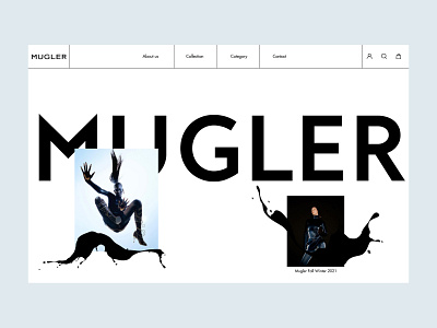 Redesign for the MUGLER brand branding design typography ui ux