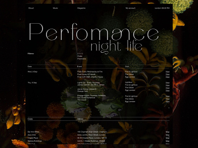 Perfomance branding graphic design typography ui