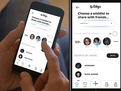 Wishlist App mobile application ui ux