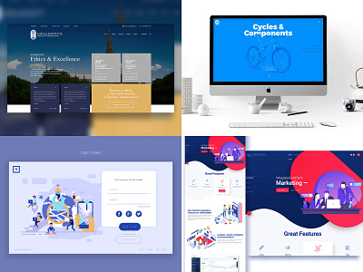 2018 animation branding design duotone illustration invision invision studio invisionstudio layout minimal pages top 2018 top 4 typography ui ux vector web webpage website
