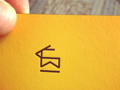 Elk Head Business Card atlanta brand elk fashion hieroglyphics identity letterpress yellow