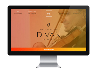 West-Eastern Divan Orchestra Website gradient identity middle east music orchestra ui video web