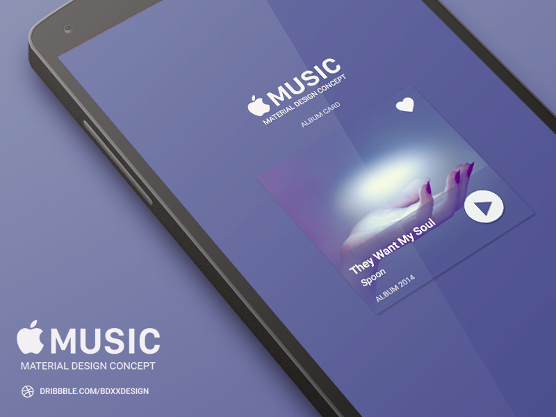 Download Apple Music Material Design by Giacomo Alonzi on Dribbble