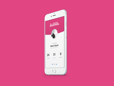 User Profile Dribbble - Dailyui 006