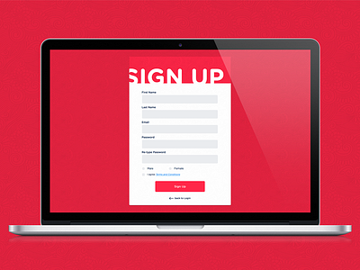 Sign Up Form - Dailyui 001 001 dailyui design form macbook signup ui ux