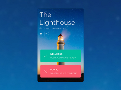 Flash Message - Dailyui 011 011 card dailyui design flash journey lighthouse message travel ui ux weather