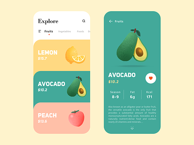 Fruit Store App design