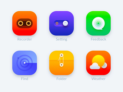 Theme - System Icon 1 feedback find icons recorder setting system theme voice weather