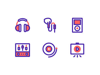 ICON - Media 2 equipment headphones ipod music music icon outline reocrd video