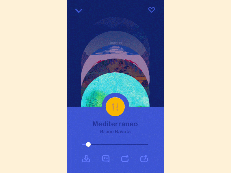 Music Player album animation app music player principle share ui