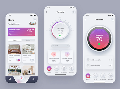 Smart Home App app house mobile mobile app ui ui design ux ux design uxui uxui design