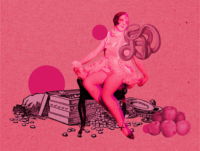 lilith cabaret collage dadaism illustration mixed media remix