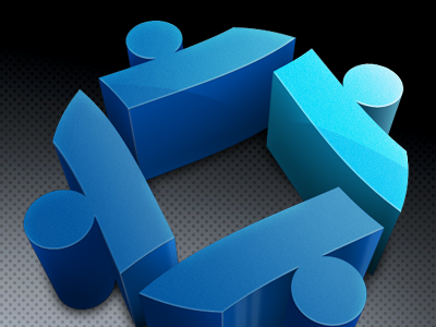 Logo 3D-ification 3d aqua blue logo