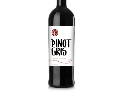 2009 Pinot Gris handwritten label michigan pinot gris wine