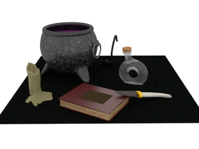 Witch Asset Pack 3d graphic design