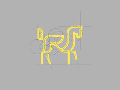 Horse Grid animal brand identity branding design grid logo logo vector