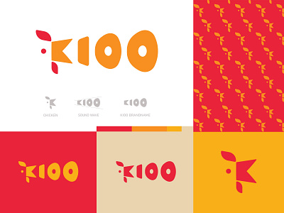 KIOO Logo bird logo brand identity branding chicken logo design logo vector