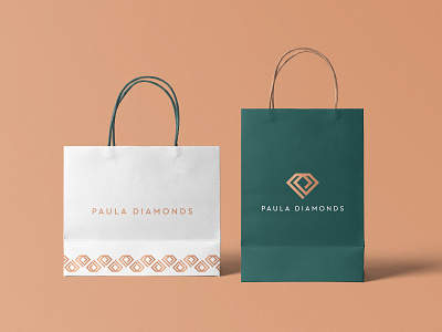 Paula Dimaonds Branding brand identity branding design diamond logo elegant logo luxury brand luxury logo vector