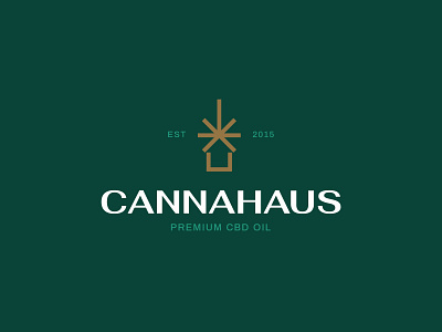 Cannahaus Logo brand identity branding cannabis logo cbd oil freelance logo designer house logo leaf logo logo logo for sale marijuana logo