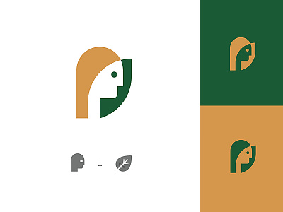 GreenSoul branding design ecofriendly flat green human logo vector