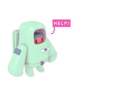 COSMO. 3d astronaut character illustration tiny