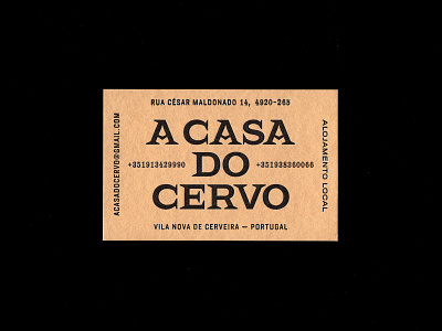 A Casa Do Cervo design gráfico graphic design hugomoura identity lettering letterpress letters logo logotype scriptease skillsmadeofdouro tipografia type typemystyle typography visual identity xesta xestaone xestastudio