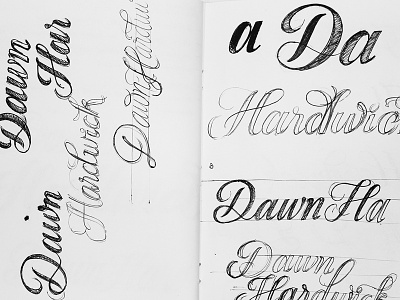 Dawn Hardwick - Sketches calligraffiti calligraphy illustration lettering logo skillsmadeofdouro type typemystyle typography xesta xestaone xestastudio