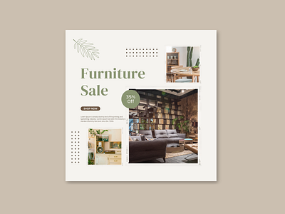 Furniture sale instagram post canva template