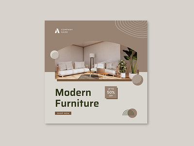 Furniture sale instagram post canva template