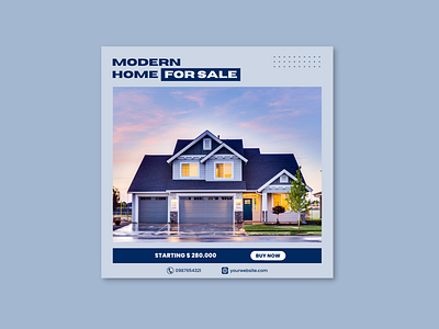 Real estate modern home for sale canva templates