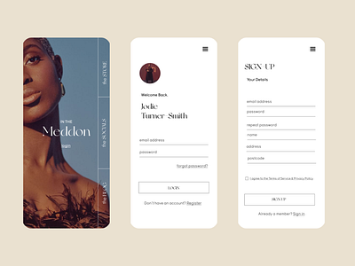 In The Meddon - Blogger App | Daily UI 001: Sign Up