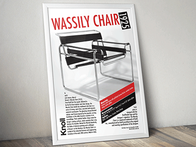 Wassily Chair Ad ad adobe indesign advertisement advertising layout typography wassily chair