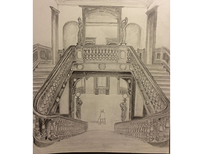 Lockwood Mathews Mansion Interior Drawing