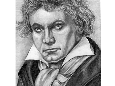 Beethoven Pencil Portrait