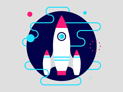 Rocket 020 branding design graphic icon info it
