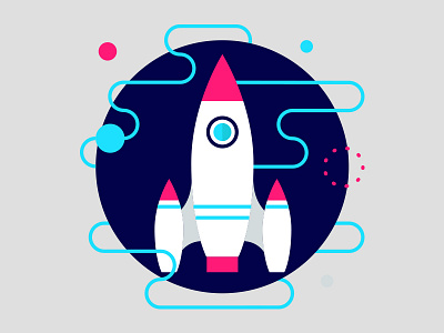 Rocket 020 branding design graphic icon info it