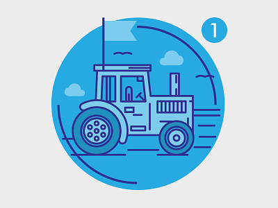 Tractor farming icon interface kucukyilmaz minimal onur poland ui user ux web app startup wroclaw