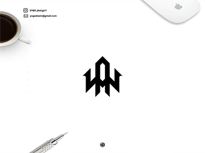 AW MONOGRAM LOGO aw brand design brand mark branding design graphic design illustration lettering logo monogram motion graphics top design top logo vector