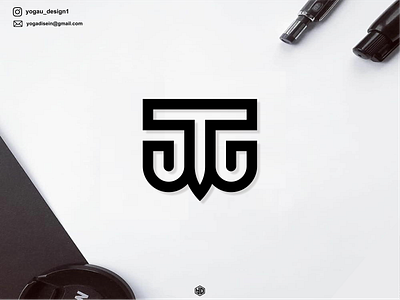 JTG MONOGRAM LOGO CONCEPT brand brand design brand mark branding design graphic design icon illustration lettering logo logo folio logo type logos monogram motion graphics symbol top design top logo united states