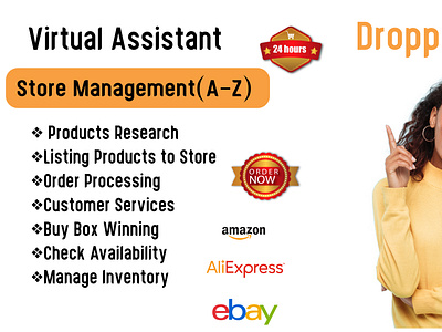 Fiverr Gig image design (Virtual Assistant).