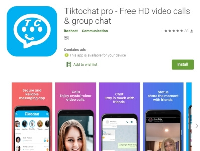 Tiktochat pro - Free HD video calls & group chat 3d animation app call free cover art tiktochat pro free free hd video calls group chat graphic design logo motion graphics ui