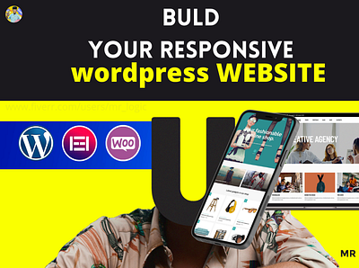 I will create, redesign your responsive wordpress website using 3d animation branding design website graphic design logo motion graphics website