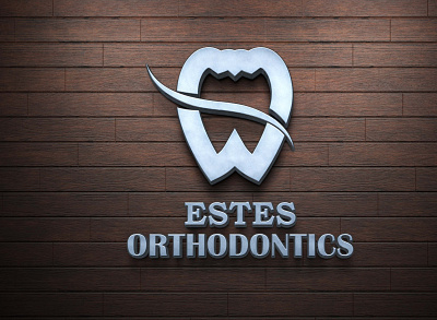 Estes orthoddontics Single Color branding design design idea flat graphic design illustration logo vector