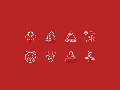 Canada icons set design digital illustration ui ux vector