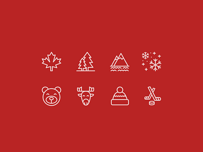 Canada icons set