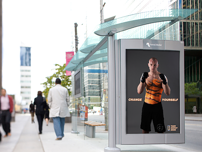Bus shelter ad: Tiger Energy Drink ad advertising bus shelter design poster print