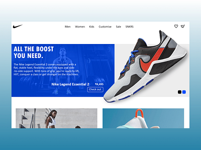 Nike website design branding design inspiration interaction interface nike shoes ui ux website