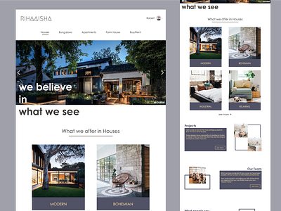 Rihaaisha, a property based website design