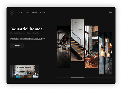 Industrial design website aesthetic black branding colors design figma industrial interaction interface minimal ui ux website